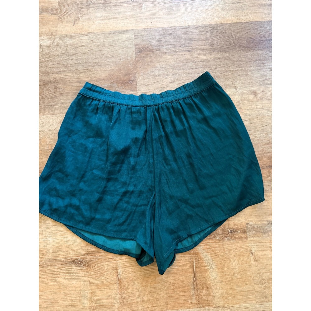NWT Gap Body Women's Satin Sleep Shorts Dark Teal - Picture 2 of 4